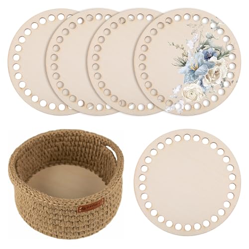 WUISOLQP 5 Stück Korbboden Aus Holz 10cm Gehäkelter Korbboden Zum Häkeln Kreis Blank Crochet Basket Holzbasis Naturholzkorbboden Korbboden Set für DIY Körbe Geldbörse Zubehör Taschenboden Häkeln WUISOLQP 5 Stück Korbboden Aus Holz 10cm Gehäkelter Korbboden Zum Häkeln Kreis Blank Crochet Basket Holzbasis Naturholzkorbboden Korbboden Set für DIY Körbe Geldbörse Zubehör Taschenboden Häkeln von WUISOLQP