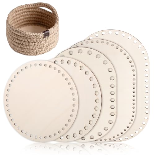 WUISOLQP 5 Stück Korbboden zum Häkeln Holzboden zum Häkeln Taschenboden Häkeln Korbboden Aus Holz Naturholzkorbboden Korbboden Set für für DIY Korbflechten Liefert Basteln 15/20/25/30cm Ovaler/Rund WUISOLQP 5 Stück Korbboden zum Häkeln Holzboden zum Häkeln Taschenboden Häkeln Korbboden Aus Holz Naturholzkorbboden Korbboden Set für für DIY Korbflechten Liefert Basteln 15/20/25/30cm Ovaler/Rund von WUISOLQP