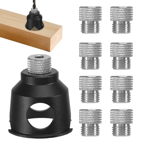 WUISOLQP Bohrschablone, Bohrhilfe Senkrecht Bohren Bohrlehre Bohrführung Holzbearbeitungs Bohrlocher Locator Bohrlocher Mittenfinder Holzbearbeitungs Bohrhilfe mit 3/4/5/6/7/8/9/10 mm Bohrbuchsen von WUISOLQP