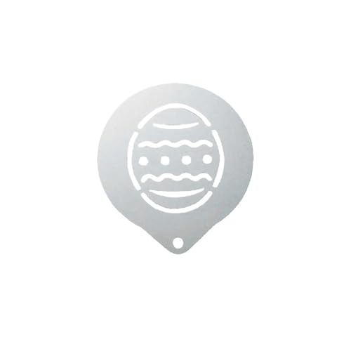 Edelstahl-Schablone für Kaffee-Druck, Blumenmodell, Café-Zubehör, Kaffee-Schaum-Sprühschablone, Girlande, Barista-Kunst-Schablonen (03) von WUJIHE