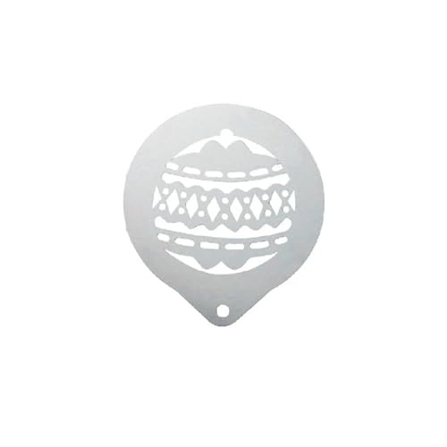 Edelstahl-Schablone für Kaffee-Druck, Blumenmodell, Café-Zubehör, Kaffee-Schaum-Sprühschablone, Girlande, Barista-Kunst-Schablonen (19) von WUJIHE