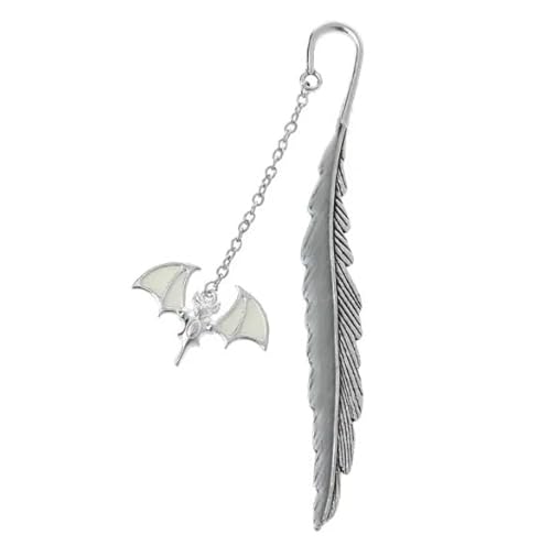 WUJIHE Leuchtender Lesezeichen, leuchtet im Dunkeln, Geschenk, Federdrache, Etikett, kreatives Schulschüler, W91A, Lesezeichen (2) von WUJIHE