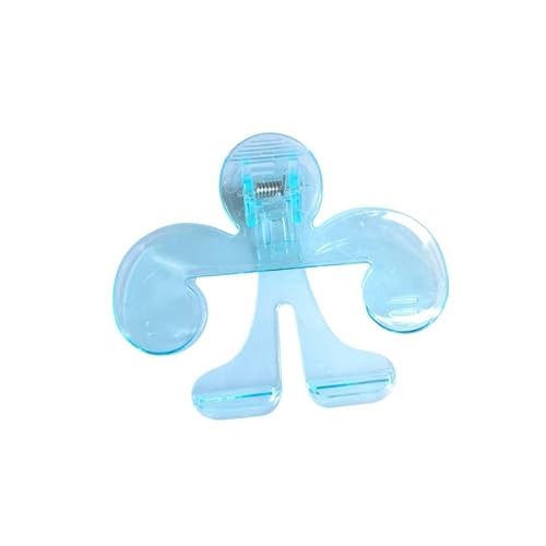 WUJIHE Transparente Kunststoff-Buchklammer mit Halterung, Lesehilfe, fester Buchhalter, Ordner, Büroklammern, Lesezeichen, Schreibwaren, Schulbedarf (blau) von WUJIHE