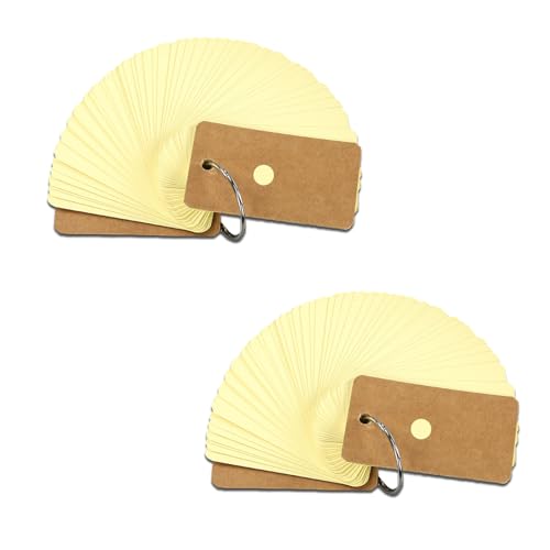 WUMUZAI Karteikarten mit Ringen und Deckel zum Lernen, 4 x 7 cm, kleine, blanko, doppelseitig, unliniert, farbige Karteikarten, Notizkarten für Studium, Business, Gelb, 100 Stück WUMUZAI Karteikarten mit Ringen und Deckel zum Lernen, 4 x 7 cm, kleine, blanko, doppelseitig, unliniert, farbige Karteikarten, Notizkarten für Studium, Business, Gelb, 100 Stück von WUMUZAI