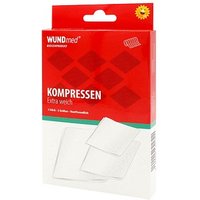 WUNDmed® Mull-Kompressen 03-010 weiß klein 5,0 cm; normal 7,5 cm; groß 10,0 cm cm, 3 St. von WUNDmed®