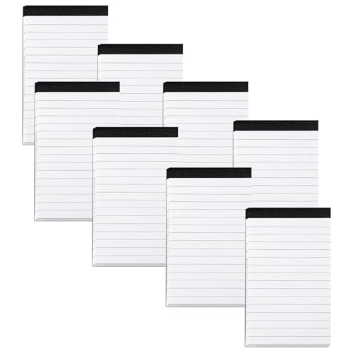 8 Stück Notizblock A7 Schreibblock Liniert Klein, 30 Blatt Pro Block Notizblöcke, 80g Mini Notizblöcke Ersatzblöcke, Block Abreißblock Notizzettel für Arbeit Studie Büro Haushalt Schule Memo Tagebuch von WUPENGZON