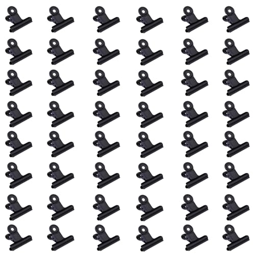 Metall-Clips, Bulldoggen-Clips, Scharnier-Clips für Lebensmittelbeutel, Klemmbrett, Poster, Papierbilder, Organizer, Basteln, hängende Kunst, Heim- und Bürodekoration, Preisschild, 50 Stück Metall-Clips, Bulldoggen-Clips, Scharnier-Clips für Lebensmittelbeutel, Klemmbrett, Poster, Papierbilder, Organizer, Basteln, hängende Kunst, Heim- und Bürodekoration, Preisschild, 50 Stück von WUPENGZON