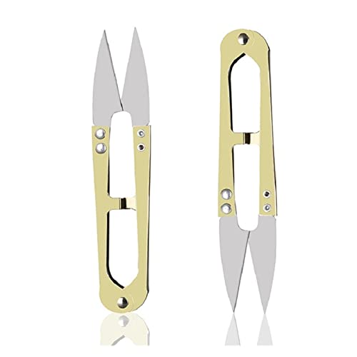 WUPNGS 2Pcs Nützliche Edelstahl Stich U-Form Schere Schneiden Angelschnur Trimmen Nipper Wesentliche Kreuz Zubehör von WUPNGS