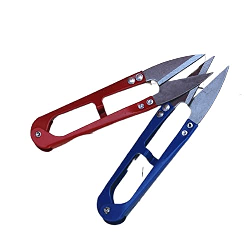 WUPNGS 3 PCS Stahl Nähen U-förmige Schere for Stoff Kleidung Handwerk Schneider Mini Schere in Nähen Stickerei Werkzeug Kleine Schnittfaden(Red) von WUPNGS
