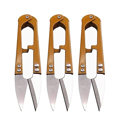 WUPNGS 3 Teile/los Fadenschere Schneiden Nähen Schere Schere Kreuzstich Stickerei Schneiderschere Stoffzubehör Werkzeuge for Nähen(Yellow) von WUPNGS