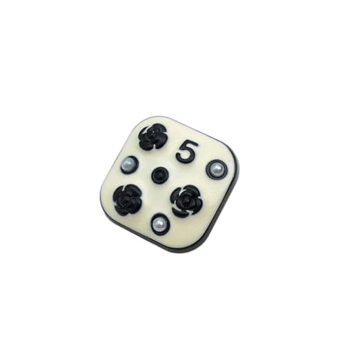 WUPNGS Antike goldene Knöpfe,Perlenknöpfe aus Metall,10 Stück,Quadratische Perlmuttknöpfe,Design Nummer 5,Näh- und Bastelbegeisterte(Black,16mm) von WUPNGS