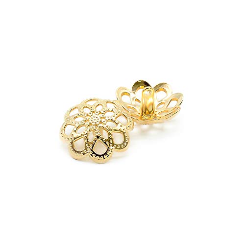 WUPNGS Antike goldene Knöpfe Goldfarbene, einzigartige Anzugschnalle aus geprägtem Metall im Retro-Stil, 10 Stück(18mm) von WUPNGS