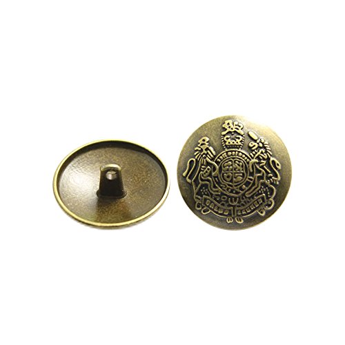 WUPNGS Antike goldene Knöpfe Knöpfe mit Pilzschaft, for Windjacken, lässige Anzüge, Mäntel, 12 Stück(18mm) von WUPNGS