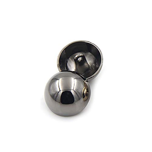 WUPNGS Antike goldene Knöpfe Modische Metallknöpfe mit Pilzkopf for Windjacken und Freizeitanzüge, 10 Stück(Gun Black,18mm) von WUPNGS
