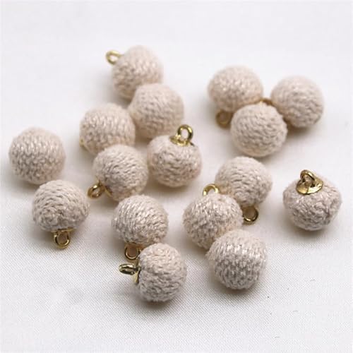 WUPNGS Antike goldene Knöpfe Samtknöpfe, Stoffknöpfe, 30 Stück, runder Samtstoffknopf(Off-White) von WUPNGS
