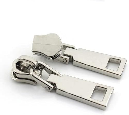 WUPNGS Kettenkopf. Reißverschlussschieber, Reißverschluss-Reparaturset, 20-teilige Metall-Reißverschlussschieber Nr. 5 for Jacken, Kleidung, Mäntel, Kopfschieber, Reißverschluss-Nähzubehör(OneColor) von WUPNGS