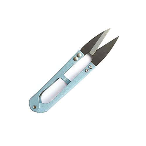 WUPNGS Mini-U-förmige Schere Nähschere Schneidwerkzeuge Thrum Clippers Trimming Nipper Handarbeits-Kits(Ligth Blue) von WUPNGS