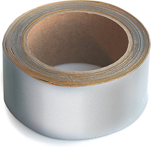 WUPSI PVC-Planen-Reparaturband - Klebeband zur Reparatur von Löchern & Rissen an LKW-Plane, Anhängerabdeckung, Markise & Zelt - Silber, 5 cm X 5 m WUPSI PVC-Planen-Reparaturband - Klebeband zur Reparatur von Löchern & Rissen an LKW-Plane, Anhängerabdeckung, Markise & Zelt - Silber, 5 cm X 5 m von WUPSI