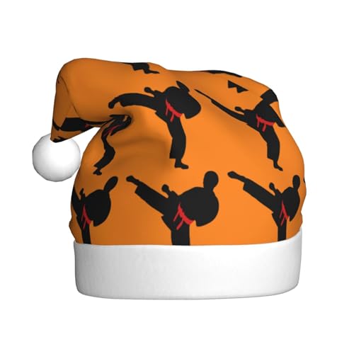 WURTON Karate Boy Wechselbarer Gürtel Farbdruck Erwachsene Lustige Santa Hüte Xmas Urlaub Hut, Weihnachtsmütze Neujahr Party Xmas Hut Geschenke von WURTON