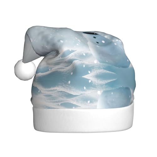 WURTON Weihnachten Happy Snowman Print Erwachsene Lustige Santa Hüte Xmas Holiday Hut, Weihnachtsmütze Neujahr Party Xmas Hut Geschenke von WURTON