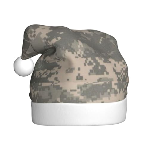 WURTON Weihnachtsmütze für Erwachsene, Armee-Digital-Tarnmuster, Weihnachtsmannmütze, Weihnachtsmütze für Weihnachten, Neujahr, Urlaub, Party, Geschenke von WURTON