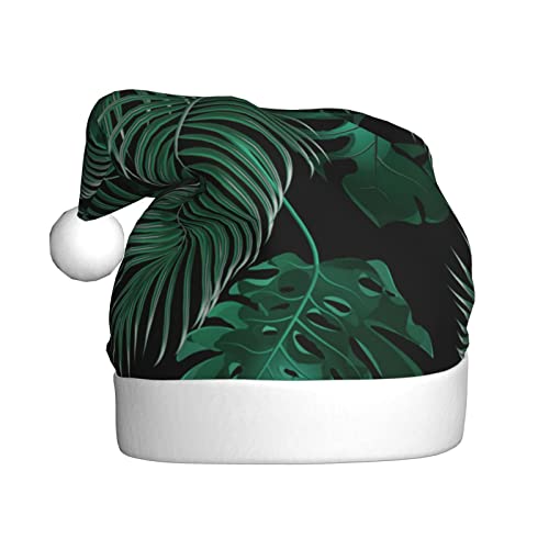 WURTON Weihnachtsmütze mit Bananenblatt-Motiv, Unisex, Weihnachtsmütze für Damen und Herren, Weihnachtsmütze für Partyzubehör, Dekoration von WURTON