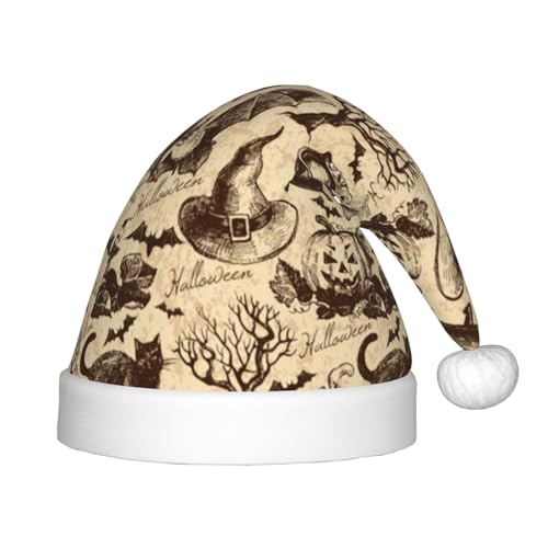 WURTON Weihnachtsmütze mit Hexenhut, Unisex, Weihnachtsmannmütze für Kinder und Erwachsene, Weihnachtsgeschenk von WURTON
