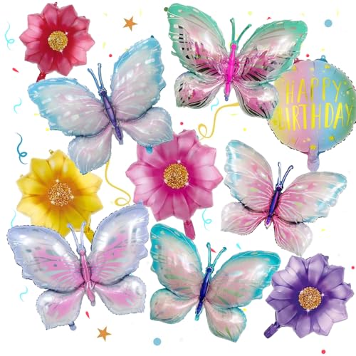 Schmetterling Deko Geburtstag 10 Stück Luftballon Folienballon Geburtstagsdeko Geeignet für Mädchengeburtstagsfeier Babyparty Hochzeit Schmetterling Deko Geburtstag 10 Stück Luftballon Folienballon Geburtstagsdeko Geeignet für Mädchengeburtstagsfeier Babyparty Hochzeit von WUSANNA