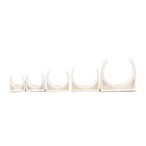 WUSHADEHANS PVC-Rohrhalter, 16/20/25/32/40/50mm PVC Rohr Klemme Stecker Garten Bewässerung Aquarium Fisch Tank Bewässerung Adapter Feste Armaturen(16mm 40pcs) von WUSHADEHANS