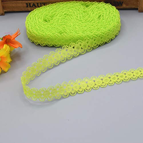WUSHADEHANS Spitzenband, Spitzenbesatz, Spitzenband, 10 Yards, schönes Spitzenband, DIY, handgefertigte Kleidung, Unterwäsche, Hochzeitskleid, Damenbekleidung, Accessoires(Olive Green,5 Yards) von WUSHADEHANS