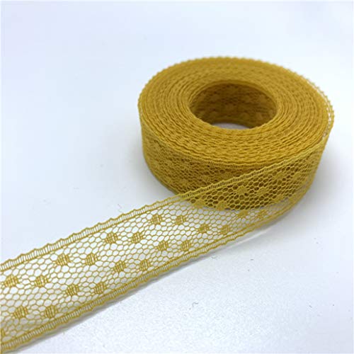 WUSHADEHANS Spitzenband, Spitzenbesatz, Spitzenband, 5 Yards/Lot, 15 mm, Spitzenband, bestickter Spitzenstoff for Rockzubehör, handgefertigtes Nähhandwerk(7) von WUSHADEHANS