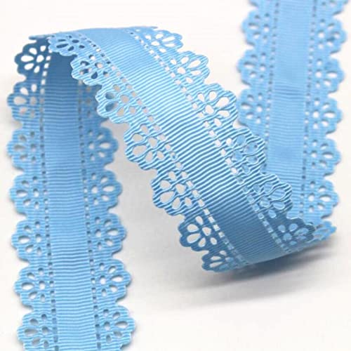 WUSHADEHANS Spitzenband, Spitzenbesatz, Spitzenband, Ripsband, 30 mm, 9,1 m, ausgehöhlte Spitzenkantenbänder, for Nähen von Spitzenbesatz for Heimwerkerarbeiten, Verpacken(6) von WUSHADEHANS