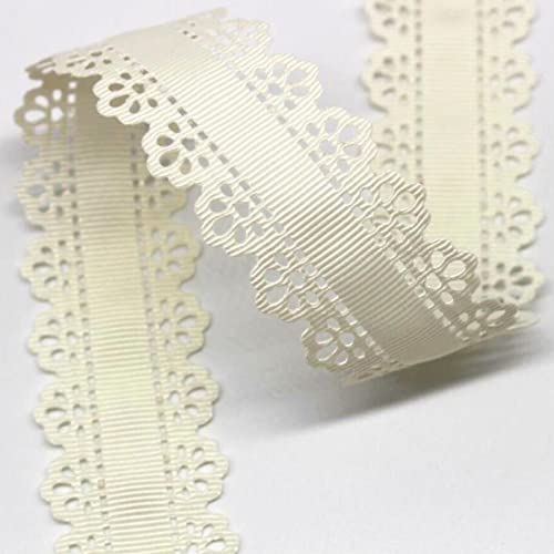 WUSHADEHANS Spitzenband, Spitzenbesatz, Spitzenband, Ripsband, 30 mm, 9,1 m, ausgehöhlte Spitzenkantenbänder, for Nähen von Spitzenbesatz for Heimwerkerarbeiten, Verpacken(9) von WUSHADEHANS