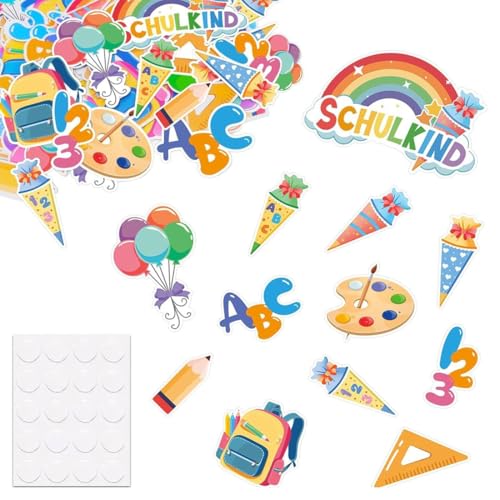 WUSJCOF 60 Stück Einschulung Deko Konfetti Bunt, Streudeko Schultüte ABC 123 Tischdekoration für Schuleinführung, Schulanfang, Schulkind 2025 Mädchen Junge, Tischdeko Einschulung WUSJCOF 60 Stück Einschulung Deko Konfetti Bunt, Streudeko Schultüte ABC 123 Tischdekoration für Schuleinführung, Schulanfang, Schulkind 2025 Mädchen Junge, Tischdeko Einschulung von WUSJCOF