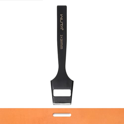 WUTA Ovale Lochstanzer Hochwertiges Martensitic Stainless Steel Locheisen Set für Leder、Gürtel & Armbanduhren(2 * 20mm) von WUTA