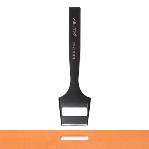 WUTA Ovale Lochstanzer Hochwertiges Martensitic Stainless Steel Locheisen Set für Leder、Gürtel & Armbanduhren(2 * 25mm) von WUTA