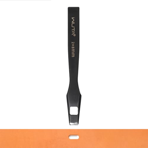 WUTA Ovale Lochstanzer Hochwertiges Martensitic Stainless Steel Locheisen Set für Leder、Gürtel & Armbanduhren(2 * 8mm) von WUTA
