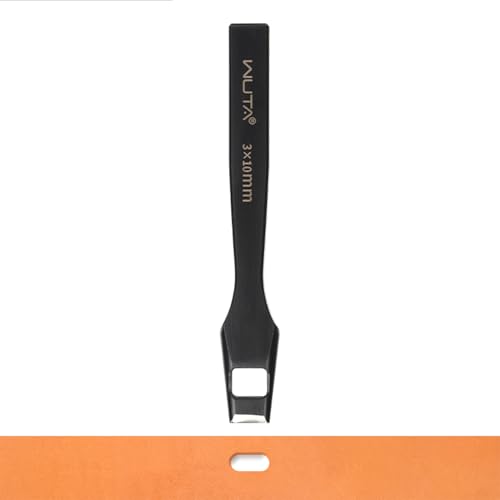 WUTA Ovale Lochstanzer Hochwertiges Martensitic Stainless Steel Locheisen Set für Leder、Gürtel & Armbanduhren(3 * 10mm) von WUTA