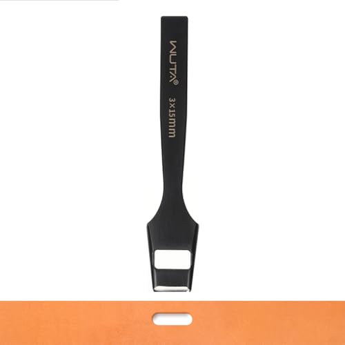 WUTA Ovale Lochstanzer Hochwertiges Martensitic Stainless Steel Locheisen Set für Leder、Gürtel & Armbanduhren(3 * 15mm) von WUTA