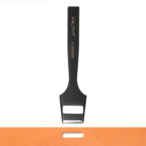 WUTA Ovale Lochstanzer Hochwertiges Martensitic Stainless Steel Locheisen Set für Leder、Gürtel & Armbanduhren(3 * 20mm) von WUTA