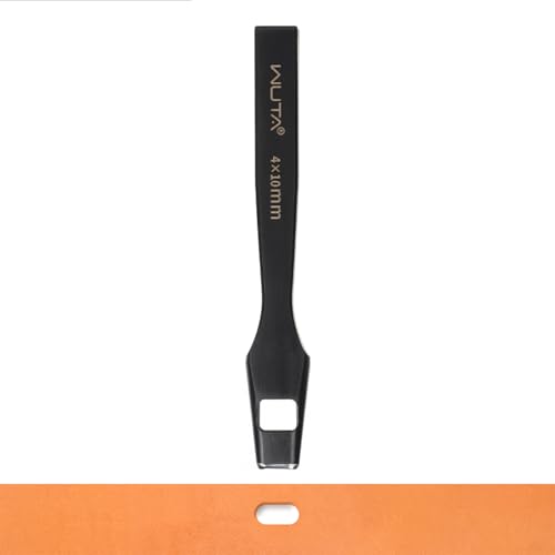 WUTA Ovale Lochstanzer Hochwertiges Martensitic Stainless Steel Locheisen Set für Leder、Gürtel & Armbanduhren(4 * 10mm) von WUTA