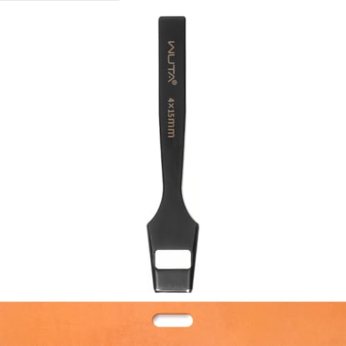 WUTA Ovale Lochstanzer Hochwertiges Martensitic Stainless Steel Locheisen Set für Leder、Gürtel & Armbanduhren(4 * 15mm) von WUTA