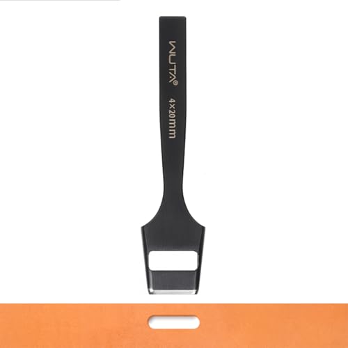WUTA Ovale Lochstanzer Hochwertiges Martensitic Stainless Steel Locheisen Set für Leder、Gürtel & Armbanduhren(4 * 20mm) von WUTA