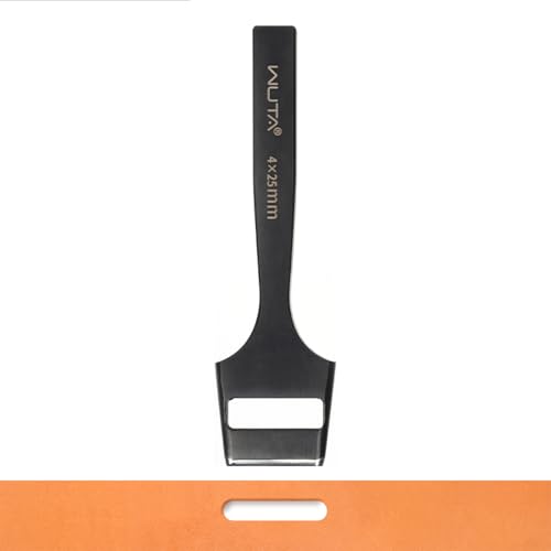 WUTA Ovale Lochstanzer Hochwertiges Martensitic Stainless Steel Locheisen Set für Leder、Gürtel & Armbanduhren(4 * 25mm) von WUTA