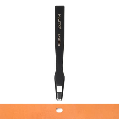 WUTA Ovale Lochstanzer Hochwertiges Martensitic Stainless Steel Locheisen Set für Leder、Gürtel & Armbanduhren(4 * 6mm) von WUTA