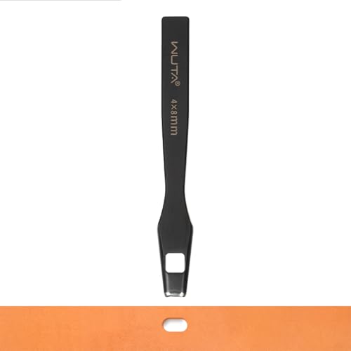 WUTA Ovale Lochstanzer Hochwertiges Martensitic Stainless Steel Locheisen Set für Leder、Gürtel & Armbanduhren(4 * 8mm) von WUTA