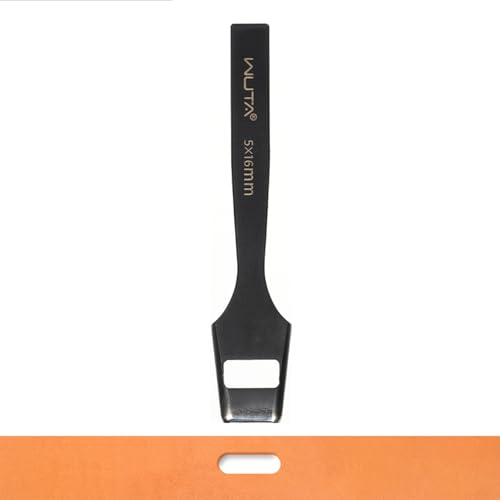 WUTA Ovale Lochstanzer Hochwertiges Martensitic Stainless Steel Locheisen Set für Leder、Gürtel & Armbanduhren(5 * 16mm) von WUTA