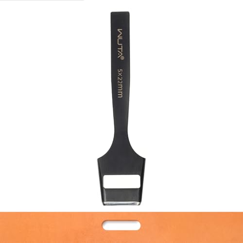 WUTA Ovale Lochstanzer Hochwertiges Martensitic Stainless Steel Locheisen Set für Leder、Gürtel & Armbanduhren(5 * 22mm) von WUTA