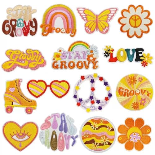 Boho-Aufnäher zum Aufbügeln, niedliche Vintage-Stickerei-Applikation, mädchenhafte ästhetische Aufnäher, bestickte Flicken zum Aufnähen, DIY, dekorative Wärmepresse, Flicken für Kleidung, Hüte, Jacken Boho-Aufnäher zum Aufbügeln, niedliche Vintage-Stickerei-Applikation, mädchenhafte ästhetische Aufnäher, bestickte Flicken zum Aufnähen, DIY, dekorative Wärmepresse, Flicken für Kleidung, Hüte, Jacken von WUTAOBON