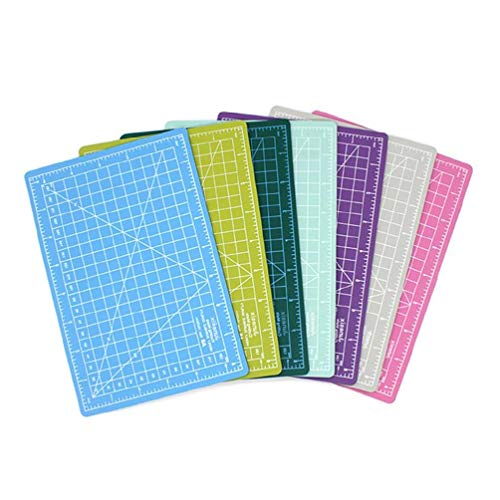 WUURAA A5-Schneidebrett Manuelles Modell Mehrzweckmodell Schneideunterlage Stempel Engra A5-Schneidebrett Selbstheilende Schneidematte PVC Schneidematte Messbrett A5-Schneidematte Drehbare von WUURAA